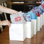 T-Shirt Paper Bags 8" x 4" x 10" -White Paper Shopping Bag with Handles