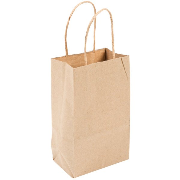 Small Brown Paper Bags with Twisted Handles | 5*3*8 IN