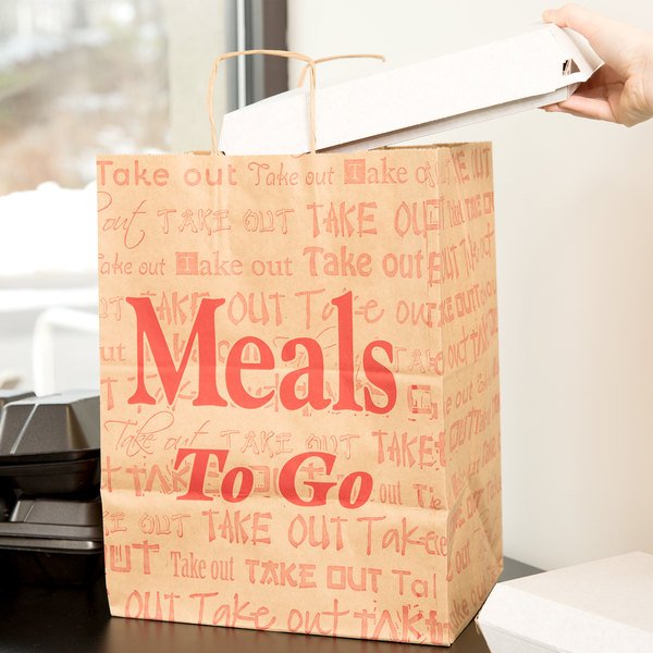 Meals to Go Paper Bags | 12x16x5 In