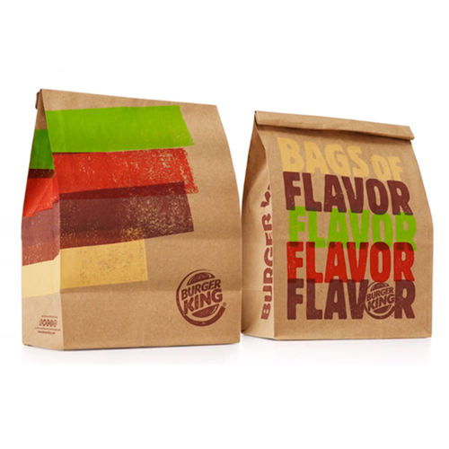 Burger Paper Bags With Multicolor Printing