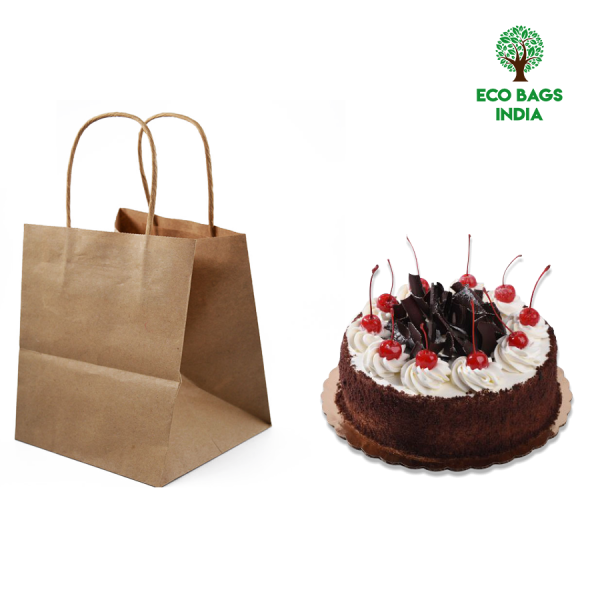 Cake Box Paper Bags | 8x8x7 IN