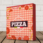 7 Inch Pizza Box with Design Print