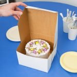 Cake Box Half KG - 8" x 8" x 5" White Cake / Bakery Box