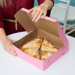 Cake Box - 10" x 10" x 3" Pink Pie / Bakery Box