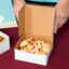 Cake Box Half KG - 8" x 8" x 4" White Auto-Popup Window Cake / Bakery Box
