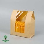 Plain Bread Paper Bag With Window 5x2x10 Inches