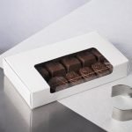 Chocolate Box - 6" x 3 1/4" x 1" 1-Piece 5 oz. Window White