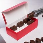 Chocolate Box - 7 1/2" x 2 1/4" x 1 1/4" 1-Piece 1/2 lb. Red