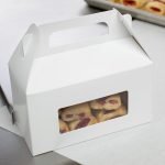 Chocolate Box - 1-Piece 1 lb. Rectangle Window White 6" x 3" x 3 1/2"