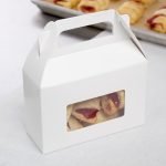 Chocolate Box - 1-Piece 1/2 lb. Rectangle Window White 5" x 2" x 3 1/2"