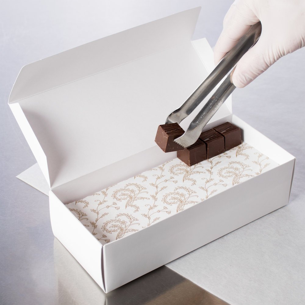 Chocolate-Box-1123182 Chocolate Box - 9" x 4" x 2" White 1-Piece 2 lb. - Image 1