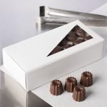Chocolate Box - 7" x 3" x 1" White 1 lb. 1-Piece with Triangular Window
