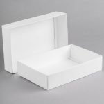 Chocolate Box - 9" x 6" x 2" 2-Piece 2 lb. White