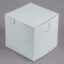 Cake Box - 10" x 10" x 2 1/2" White Pie / Bakery Box