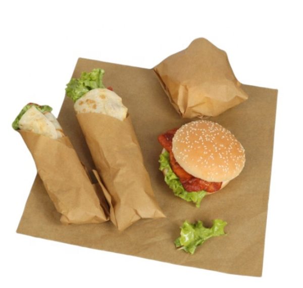 Grease Proof Shawarma, Burger, Sandwitch, Egg Rolls food wrapping paper 10x10 Inch