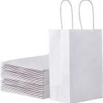 white paper bags with handle