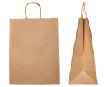 Printed Paper Bags with Handles - 14 x 4.5 x 12 Inches - Grocery Delivery Paper Bags - Food Delivery Paper Bags