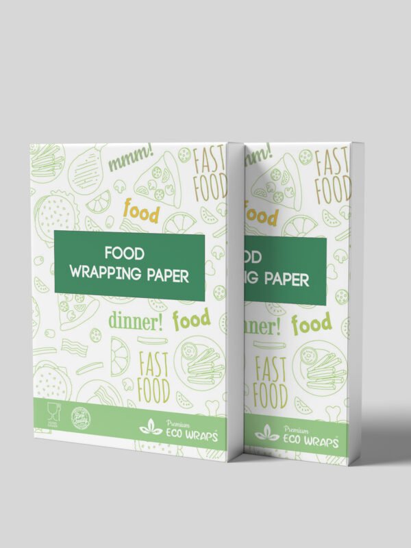Premium EcoWraps Multi-Purpose Food Wrapping Paper Sheets (10x10 Inches) 100 Sheets | Burger Wraps, Non-Stick Precut Baking Paper