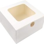 Cake Boxes with Window 25pcs 10x10x5 Inches White Bakery Boxes for Cake, Pastries, Chocolates, Cookies, Pie, Birthday Party, Wedding, Valentine's Day