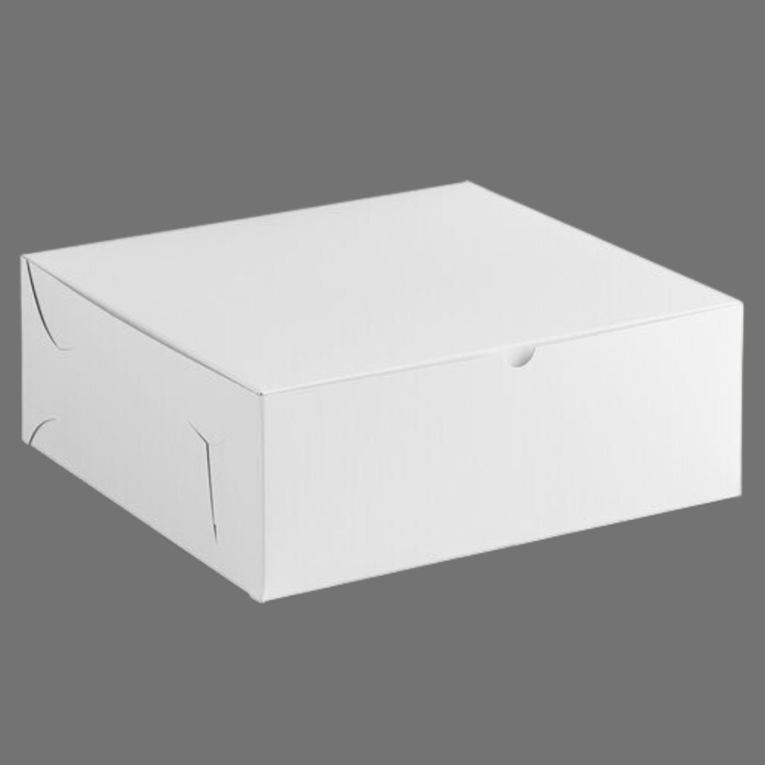 26 Pack 8x8x4 Inch White Bakery Boxes With Clear Window - For Cakes, Pastries & More