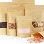 Premium EcoWraps Half KG Kraft Paper Standup Pouch with Window 7x11 Inches Pack of 25 Pieces