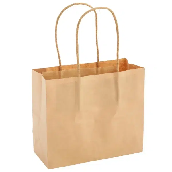 Small Paper Bags with Handle Size 6x4x6.5 Inches