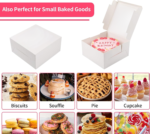 White Cake Box 10x10x5 Inches – 1 KG Cake Box | Premium Bakery Packaging - Image 2