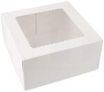 White Cake Box Pack of 5 (10×10×5 Inches) - Image 2