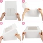 White Cake Box Pack of 5 (10×10×5 Inches) - Image 7