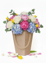 Flower Bouquet Bags -The Signature Kraft Paper Blossom Tote - Pack of 100 Bags