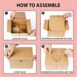Kraft Paper Boxes with Lids 8x8x4 Inches, Tags & Jute Rope – Pack of 10 Boxes - Image 3