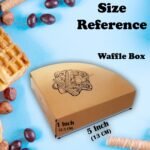 Waffle Pouch Box for Packaging | Brown Kraft Paper Box with Waffle Print | Quarter Circle (13cm × 2.5cm) | Ideal for Bakery, Café, Dessert Packaging (Pack of 25) - Image 2