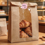 Premium EcoWraps Xtra Large Kraft Paper Bread Bags 16 x 10 x 4.5 in XL Sourdough Bags for Homemade Bread with Window and Sticker for Rustic Loaf, Artisan Baked Goods, Oval Boule, Storage & Packaging